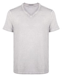 graues T-Shirt mit einem V-Ausschnitt von Majestic Filatures