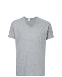 graues T-Shirt mit einem V-Ausschnitt von N. Hoolywood