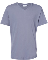 graues T-Shirt mit einem V-Ausschnitt von Onia
