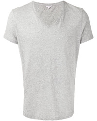 graues T-Shirt mit einem V-Ausschnitt von Orlebar Brown