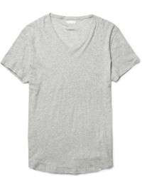 graues T-Shirt mit einem V-Ausschnitt von Orlebar Brown