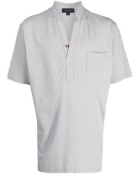 graues T-Shirt mit einem V-Ausschnitt von Sease