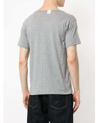graues T-Shirt mit einem V-Ausschnitt von N. Hoolywood