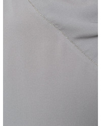 graues T-Shirt mit einem V-Ausschnitt von Fabiana Filippi
