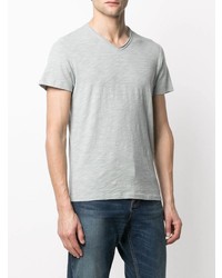 graues T-Shirt mit einem V-Ausschnitt von Zadig & Voltaire