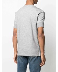 graues T-shirt mit einer Knopfleiste von Tom Ford