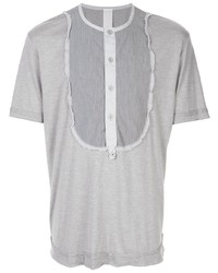 graues T-shirt mit einer Knopfleiste von Carpe Diem