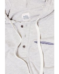 graues T-shirt mit einer Knopfleiste von edc by Esprit