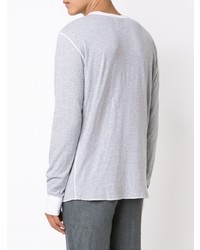 graues T-shirt mit einer Knopfleiste von 321