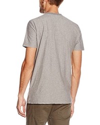 graues T-shirt mit einer Knopfleiste von Tommy Hilfiger