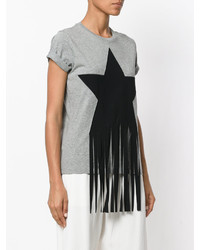 graues T-shirt mit Sternenmuster von Stella McCartney