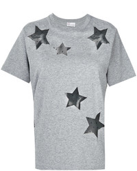 graues T-shirt mit Sternenmuster von RED Valentino