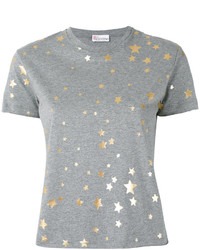 graues T-shirt mit Sternenmuster von RED Valentino