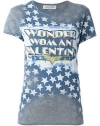 graues T-shirt mit Sternenmuster von Valentino