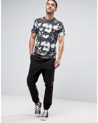 graues T-shirt von Weekday