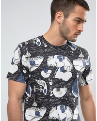 graues T-shirt von Weekday