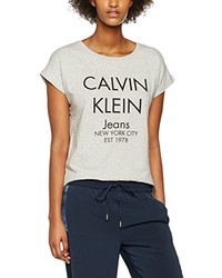 graues T-shirt von Calvin Klein Jeans