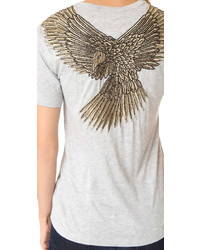 graues T-shirt von Haute Hippie