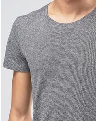 graues T-shirt von Selected