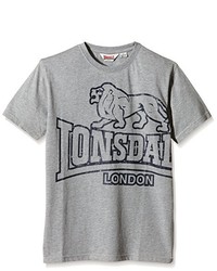 graues T-shirt von Lonsdale