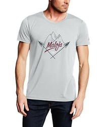 graues T-shirt von Maloja