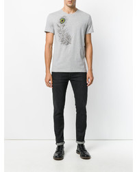 graues T-shirt von Alexander McQueen