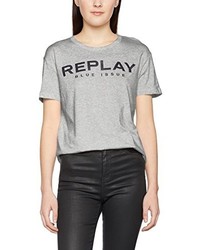graues T-shirt von Replay