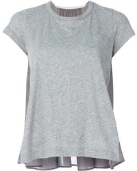 graues T-shirt von Sacai