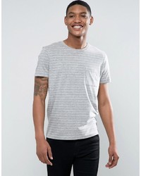 graues T-shirt von Selected