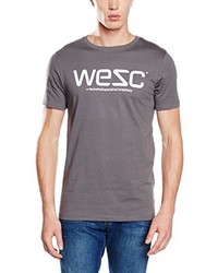 graues T-shirt von Wesc