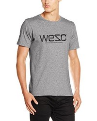 graues T-shirt von Wesc