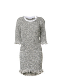 graues Tweed gerade geschnittenes Kleid von Sonia Rykiel