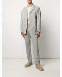 graues vertikal gestreiftes Baumwollsakko von Engineered Garments