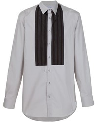 graues vertikal gestreiftes Hemd von Alexander McQueen