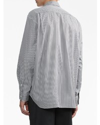 graues vertikal gestreiftes Langarmhemd von Comme des Garcons Homme