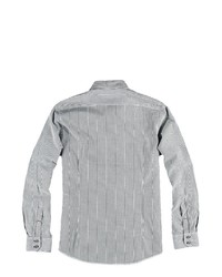 graues vertikal gestreiftes Langarmhemd von EMILIO ADANI