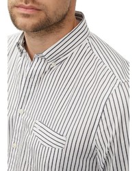 graues vertikal gestreiftes Langarmhemd von Marc O'Polo