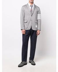 graues vertikal gestreiftes Langarmhemd von Thom Browne