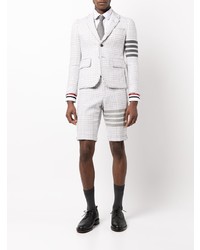 graues vertikal gestreiftes Langarmhemd von Thom Browne