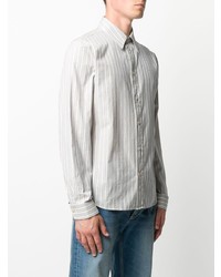 graues vertikal gestreiftes Langarmhemd von Gucci