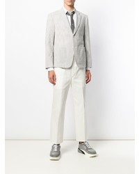 graues vertikal gestreiftes Sakko von Thom Browne