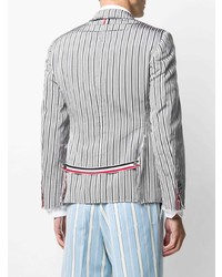 graues vertikal gestreiftes Sakko von Thom Browne