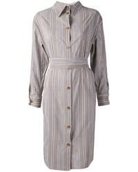 graues vertikal gestreiftes Shirtkleid von Vivienne Westwood