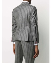 graues vertikal gestreiftes Wollsakko von Thom Browne