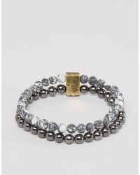graues Perlen Armband von Icon Brand