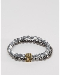graues Perlen Armband von Icon Brand
