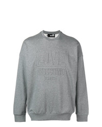 graues verziertes Sweatshirt von Love Moschino