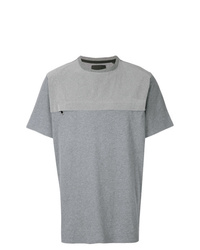 graues verziertes T-Shirt mit einem Rundhalsausschnitt von Blood Brother