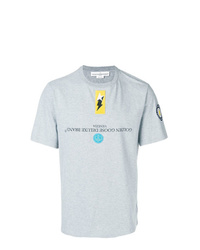 graues verziertes T-Shirt mit einem Rundhalsausschnitt von Golden Goose Deluxe Brand