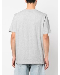 graues verziertes T-Shirt mit einem Rundhalsausschnitt von BOSS